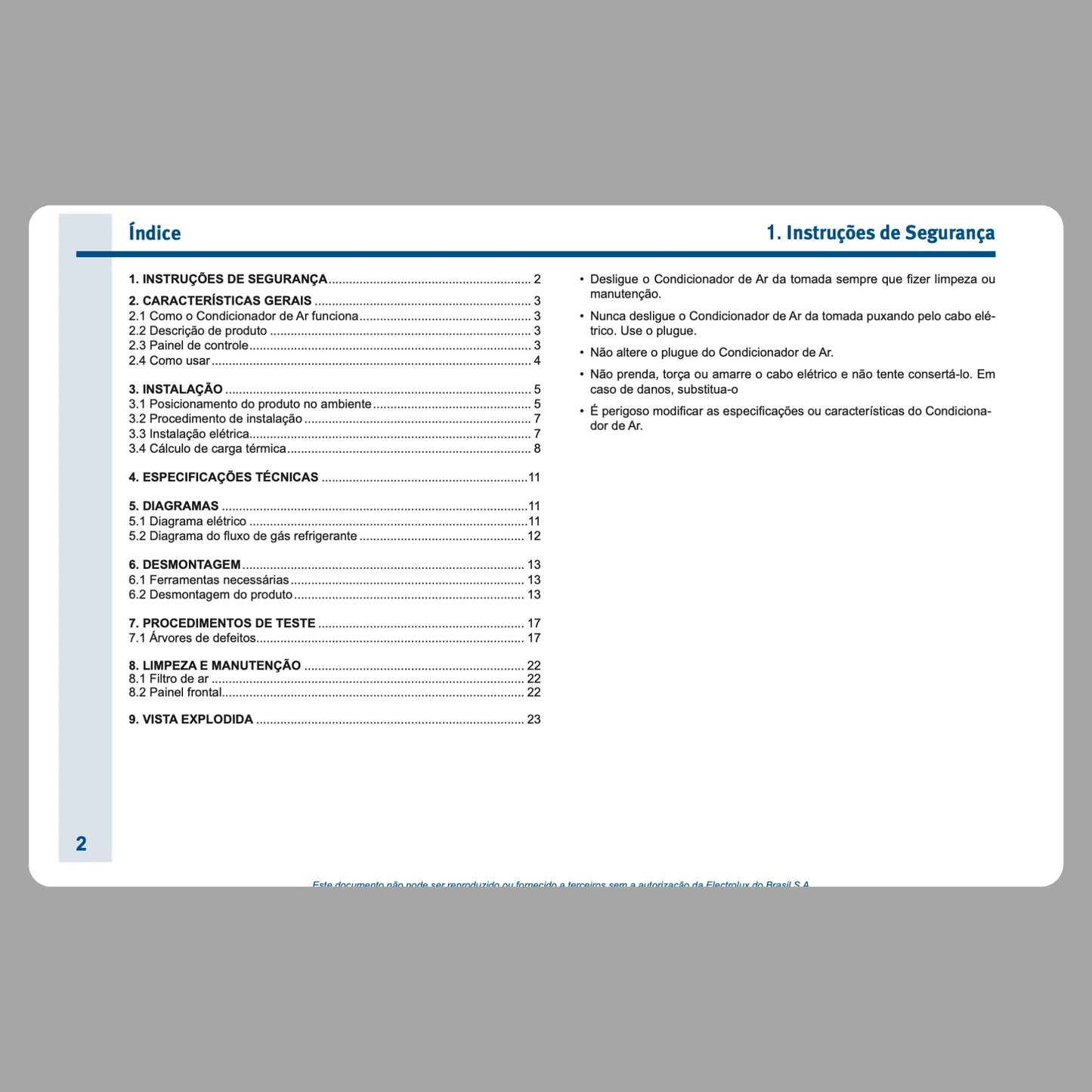 Manual técnico de servicio del aire acondicionado de ventana Electrolux AD18F - Descargar PDF