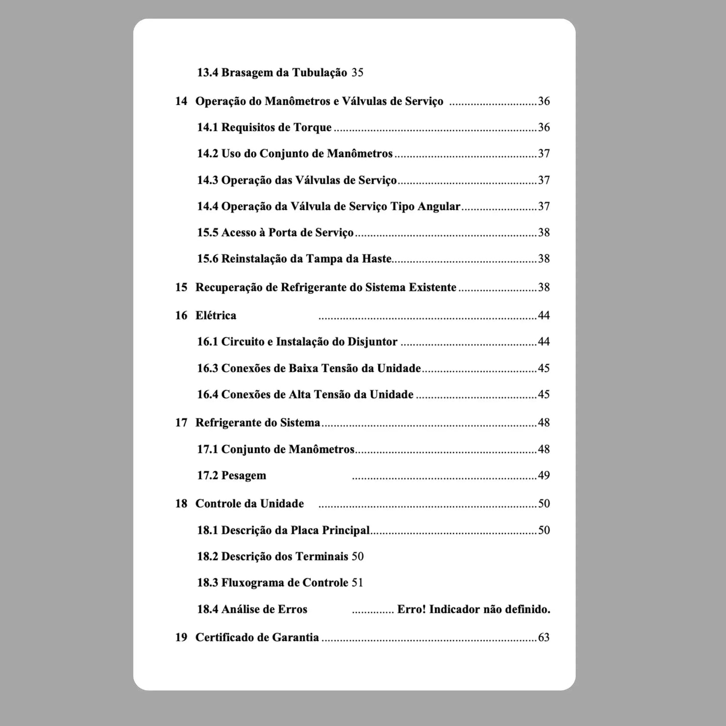 Manual Técnico de Serviços Ar-Condicionado Piso-Teto Gree GTH36D3CI, GTH60D3CI e GHCN60NH3CO - Baixar PDF GREE
