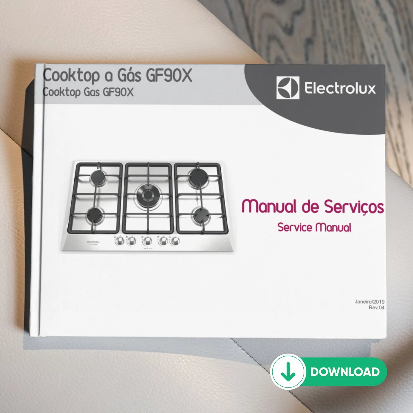 Manual de servicio técnico de la placa de cocción GF90X - Descargar PDF