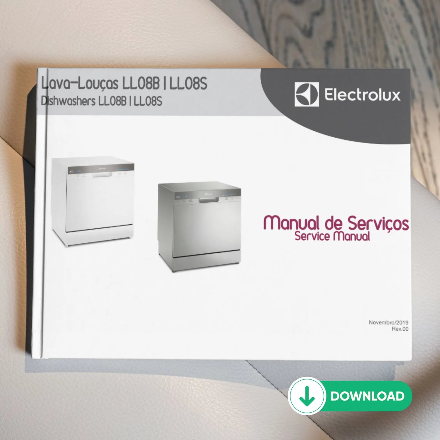 Manual Técnico de Serviços Lava‑Louças Electrolux LL08B / LL08S - Baixar PDF