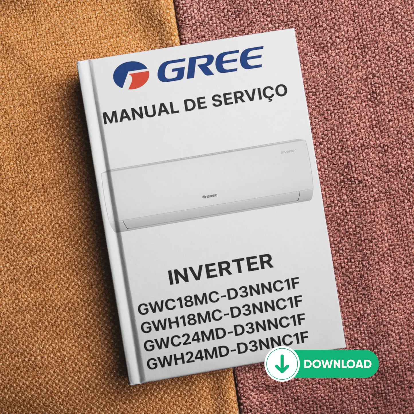 Manual técnico de servicio de aire acondicionado Gree Inverter GWC18MC, GWH18MC, GWC24MD, GWH24MD - Descargar PDF