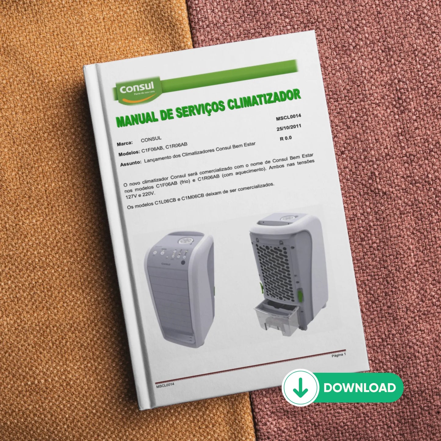 Manual Técnico de Servicio del Aire Acondicionado Consul Bem Estar C1F06AB / C1R06AB - Descargar PDF
