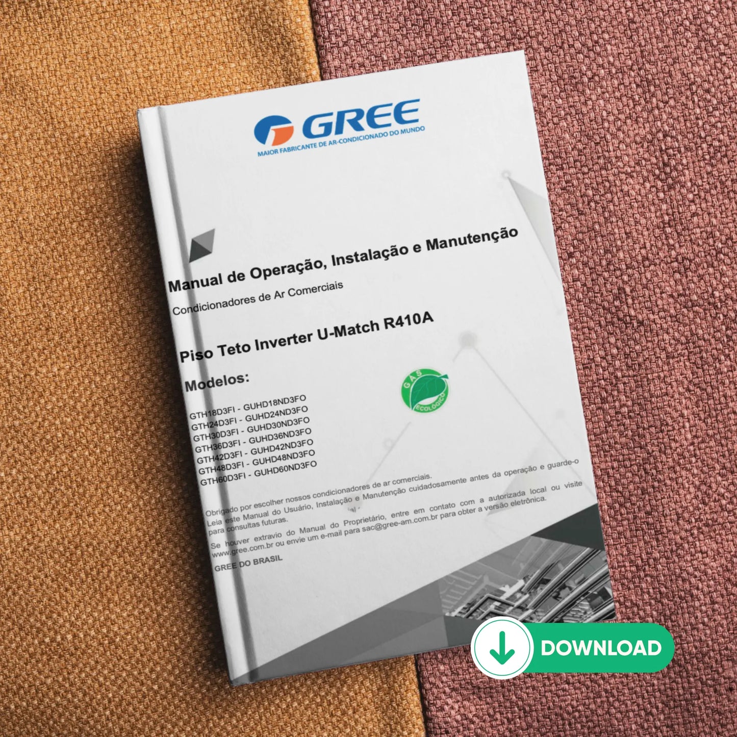 Manual técnico de servicio de aire acondicionado Gree GTH18D3FI a GTH60D3FI - Descargar PDF