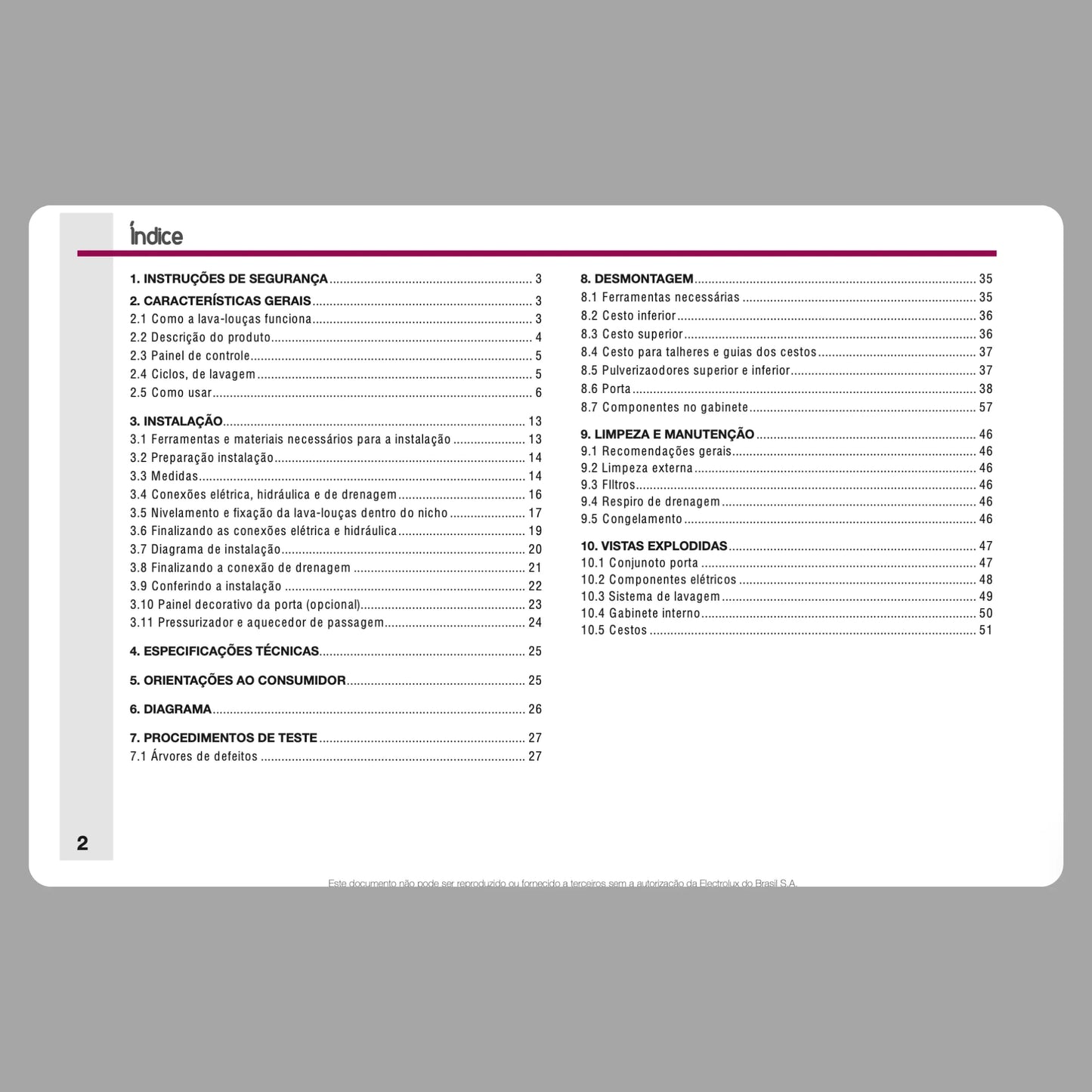 Manual Técnico de Serviços Electrolux DWI61 - Baixar PDF