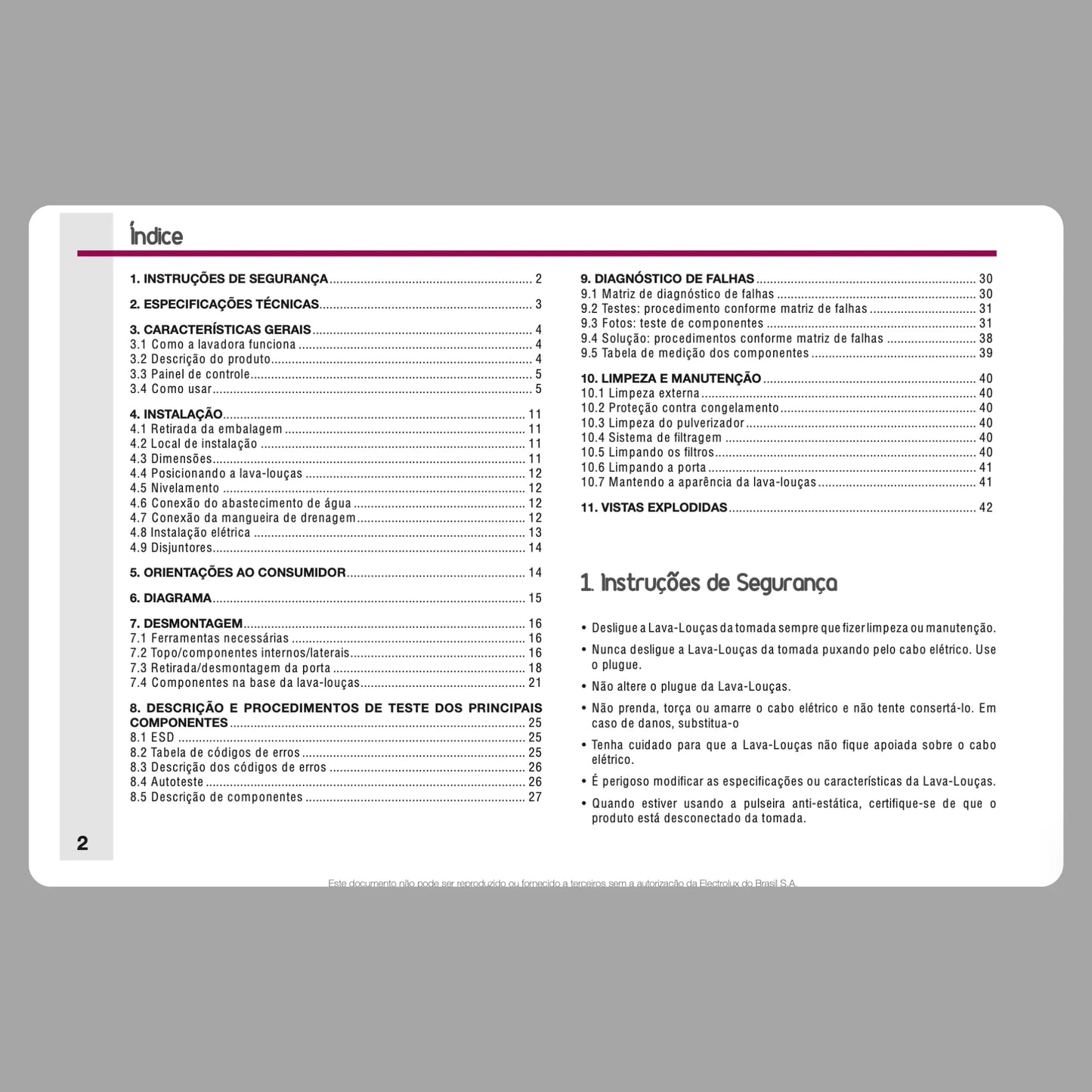Manual de servicio técnico de Electrolux LV10B, LV10X, LV14B y LV14X - Descargar PDF