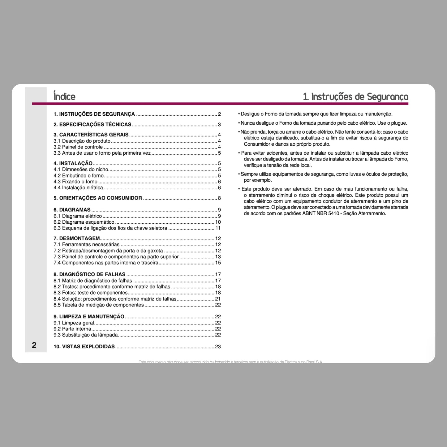 Manual Técnico de Serviços Fornos Elétricos Electrolux OE8MB e OE8MX – Baixar PDF