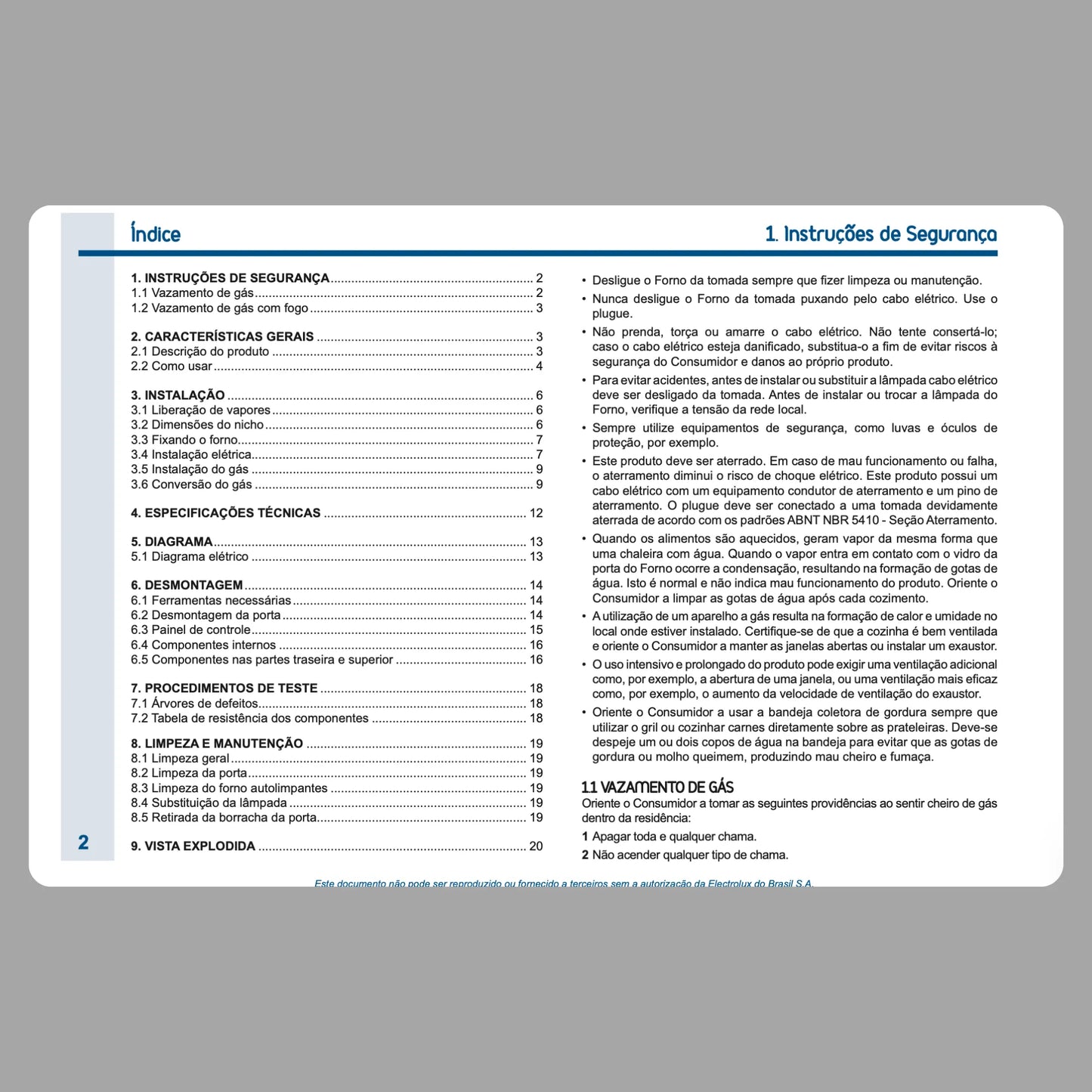 Manual de servicio técnico del horno de gas empotrado OG7MX - Descargar PDF