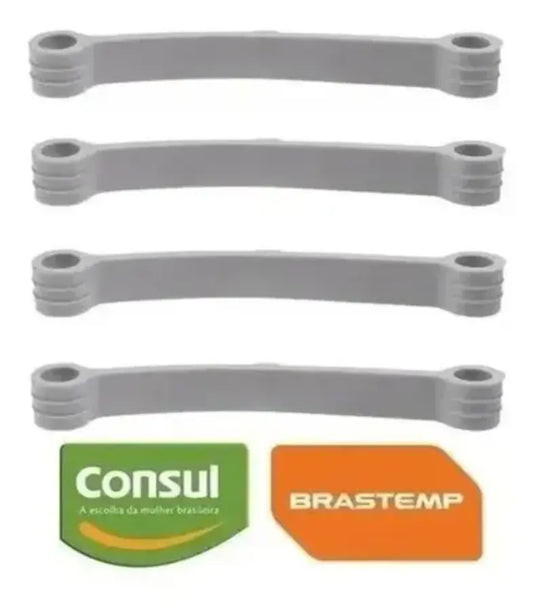 Kit com 100 Tirantes Brancos para Máquinas de Lavar Brastemp e Consul - Tamanho Padrão 11 cm