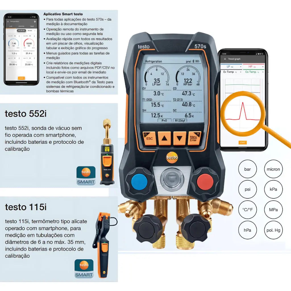 MANIFOLD DIGITAL 4 VIAS TESTO 557S COM VACUÔMETRO E TERMÔMETROS DE PINÇA - COMPLETO COM MALETA https://produto.mercadolivre.com.br/MLB-3431484149-manifold-digital-testo-557s-4-vias-4-mangueiras-vacuometro-_JM#polycard_client=search-nordic&position=25&search_layout=grid&type=item&tracking_id=809a504a-ca4e-4307-8b16-662607b5bcf8