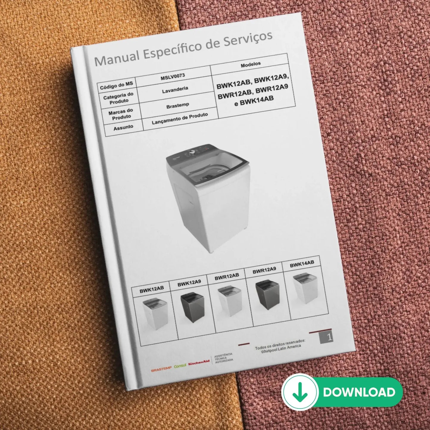 Manual Técnico de Serviço Lavadora Brastemp BWK 12/14-BWR 12 Baixar em PDF Brastemp