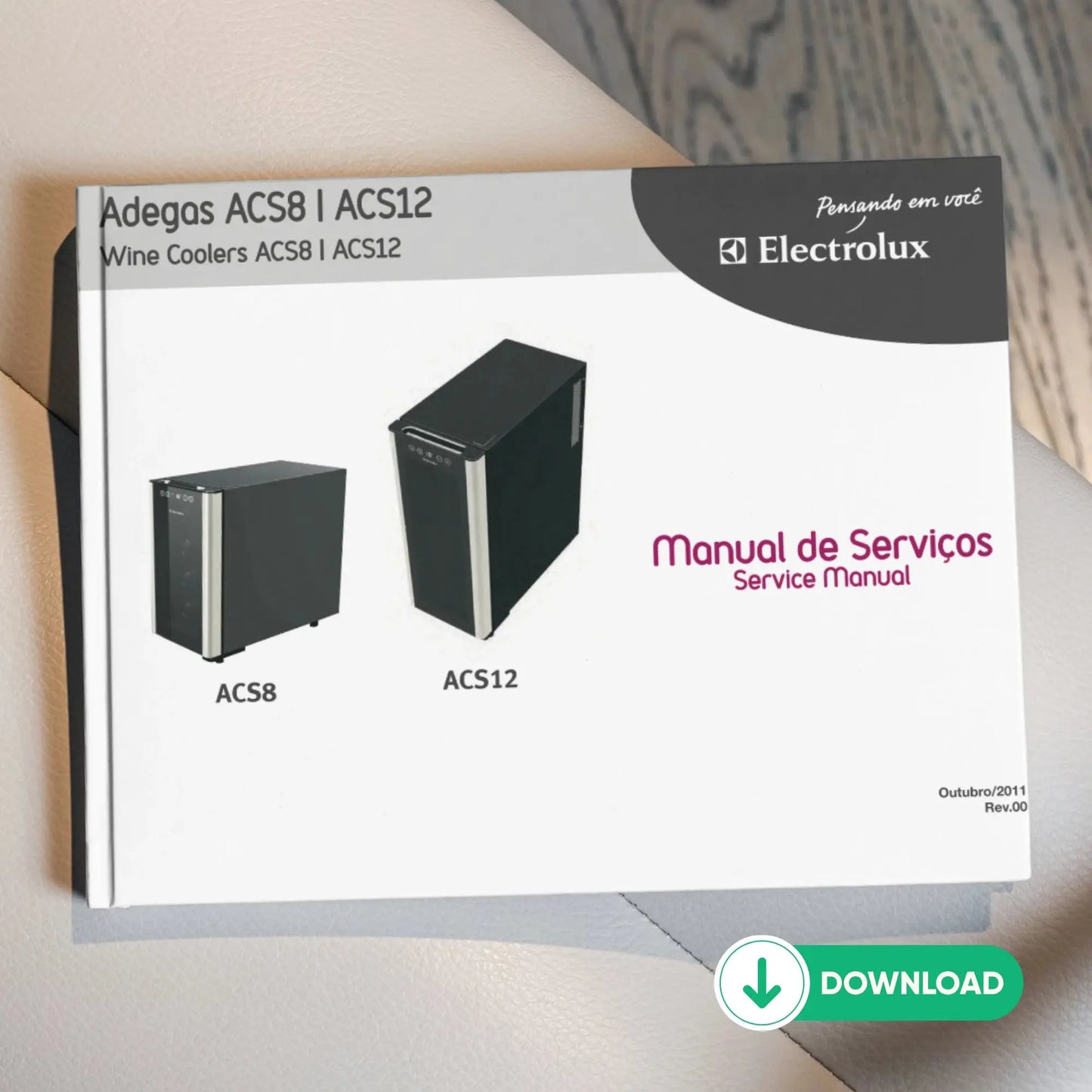 Manual Técnico de Serviços Adega Electrolux ACS8, ACS12 - Baixar PDF Electrolux