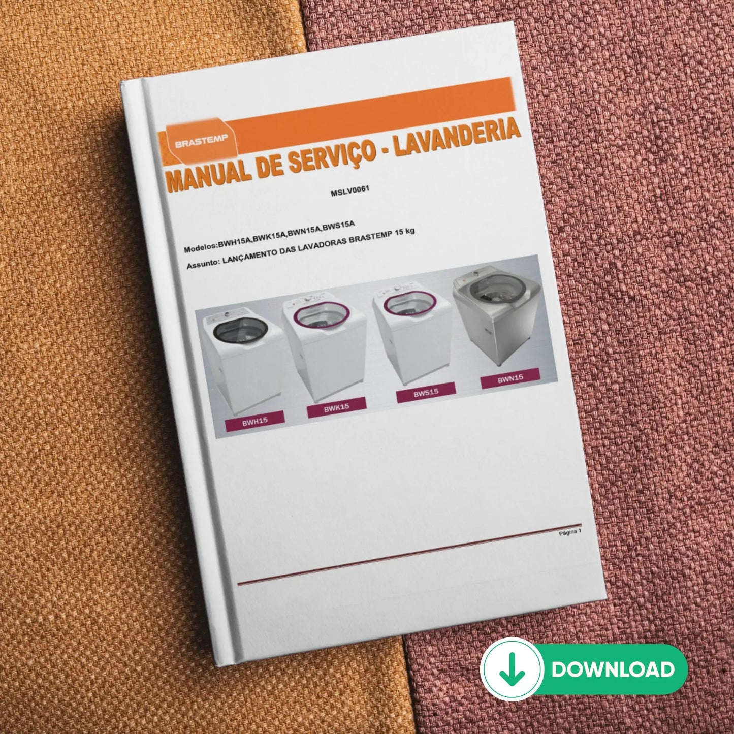 Manual Técnico de Serviços Brastemp BWH15 BWK15 BWN15 BWS15: Baixar PDF Brastemp