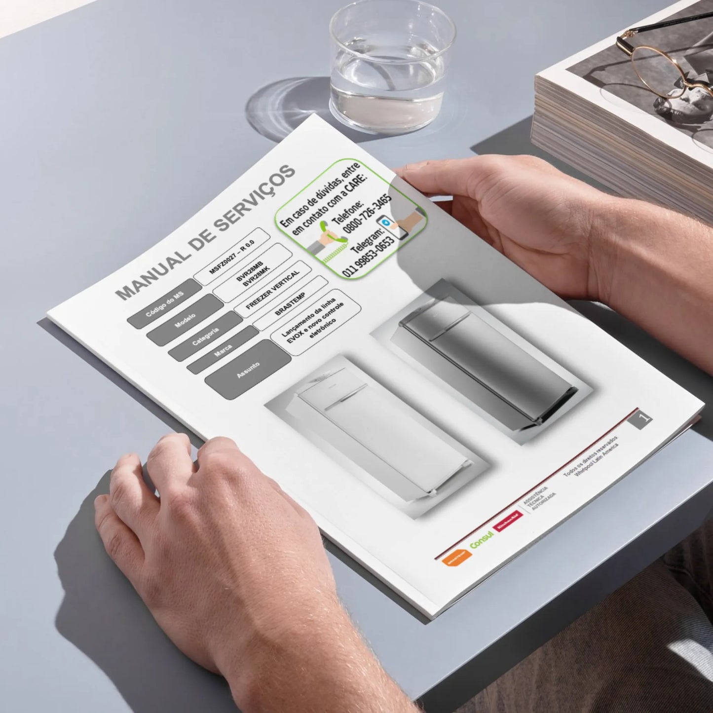 Manual Técnico de Serviços Freezer Vertical Brastemp BVR28MB/BVR28MK - Baixar PDF
