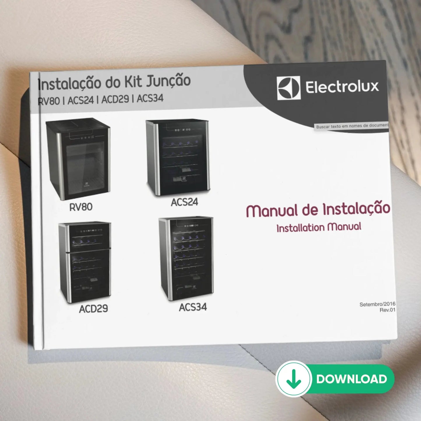 Manual Técnico de Serviços Frigobar e Adegas Electrolux RV80, ACS24, ACD29, ACS34 - Baixar PDF Electrolux