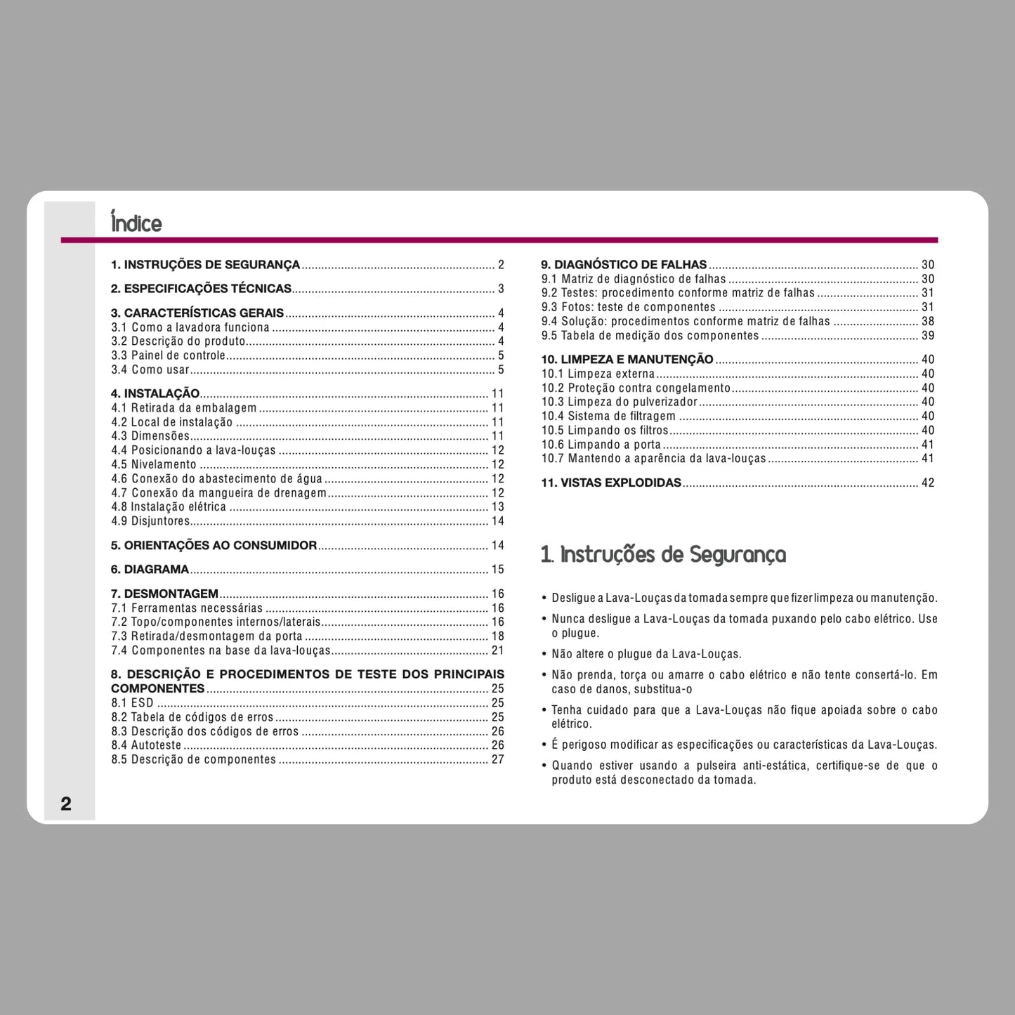 Manual Técnico Serviços Lava-Louças Electrolux LV10B LV10X LV14B LV14X - Baixar PDF Electrolux