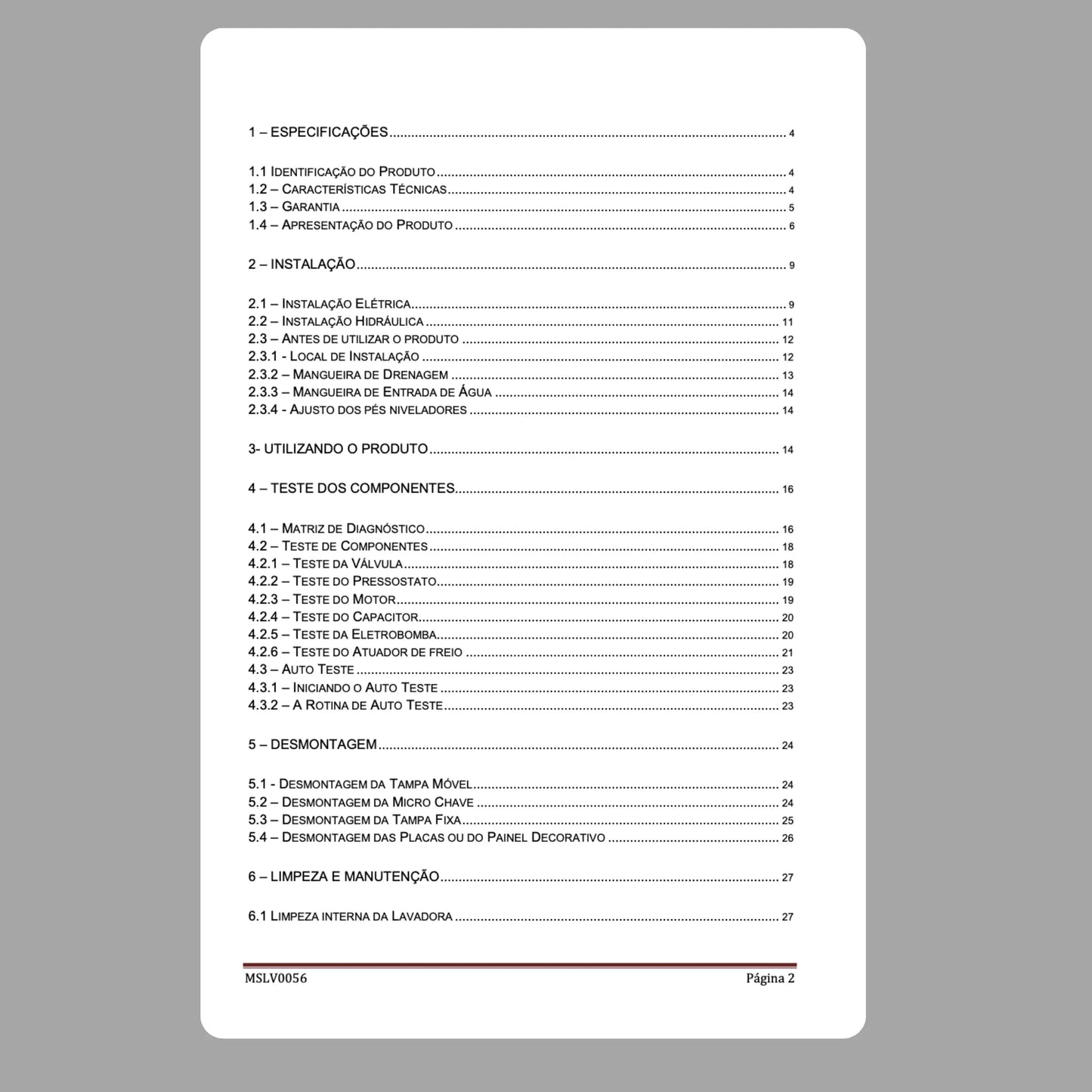 Manual técnico de servicio de la lavadora Brastemp BWC11AB - Descargar PDF