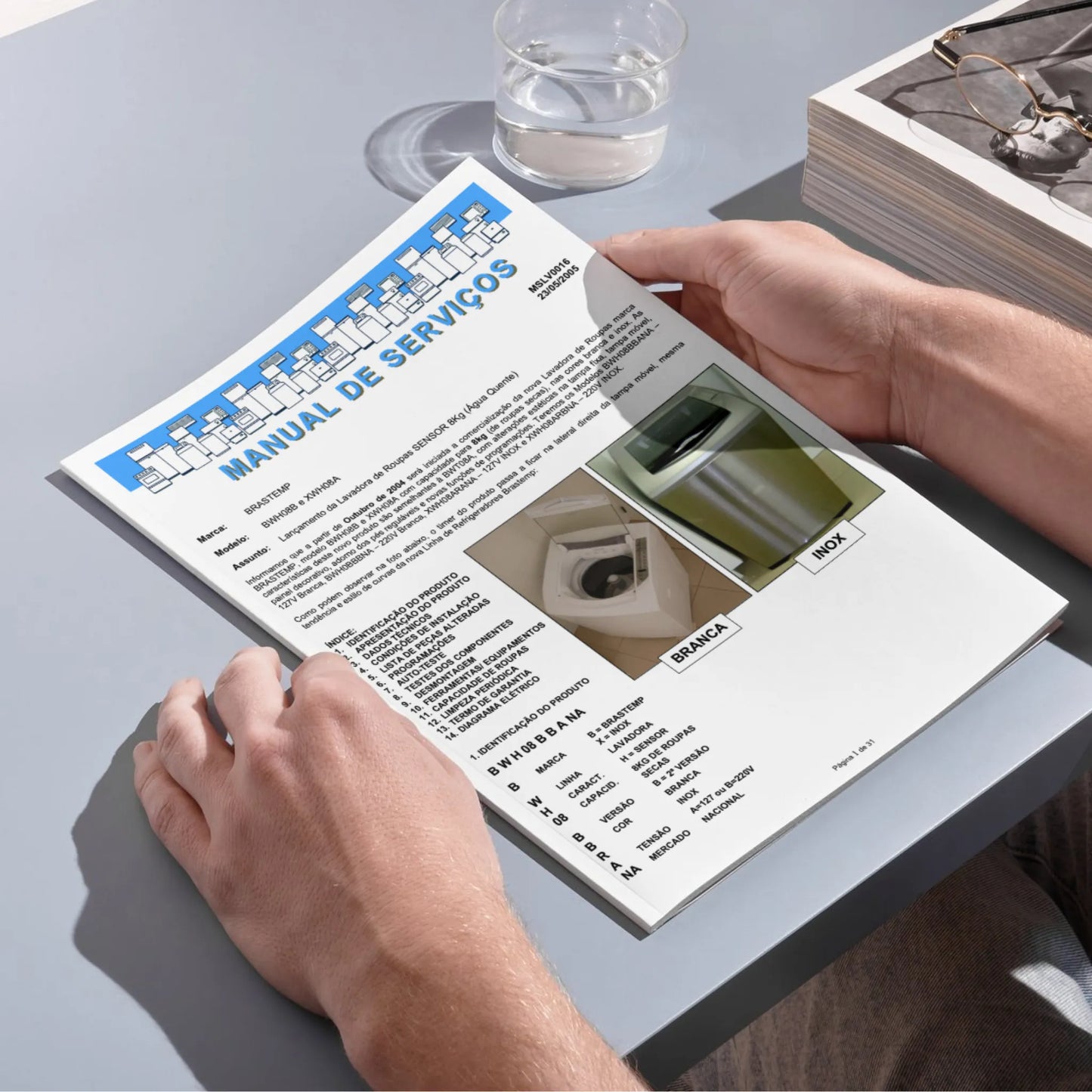 Manual Técnico de Serviços Lavadora Brastemp BWH08B/XWH08A - Baixar PDF