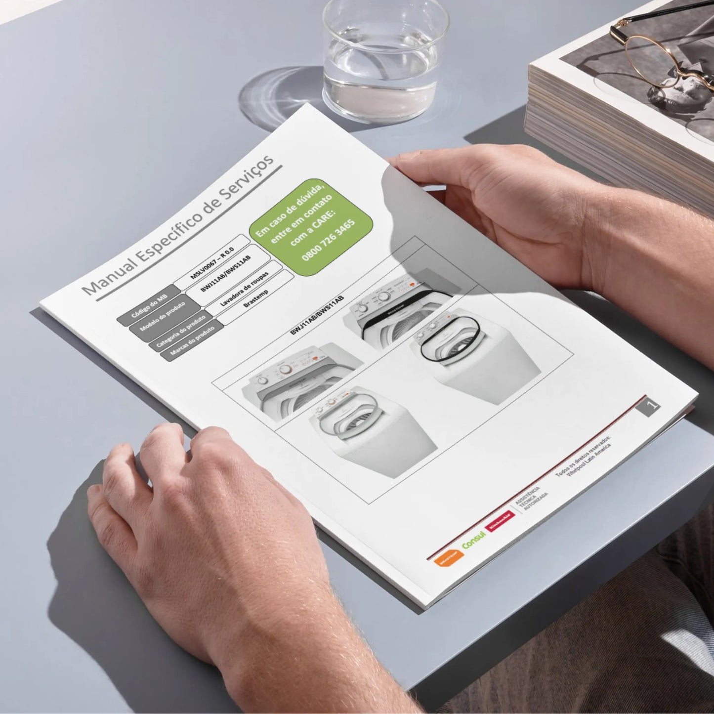 Manual Técnico de Serviços Lavadora Brastemp BWJ11AB e BWS11AB - Baixar PDF