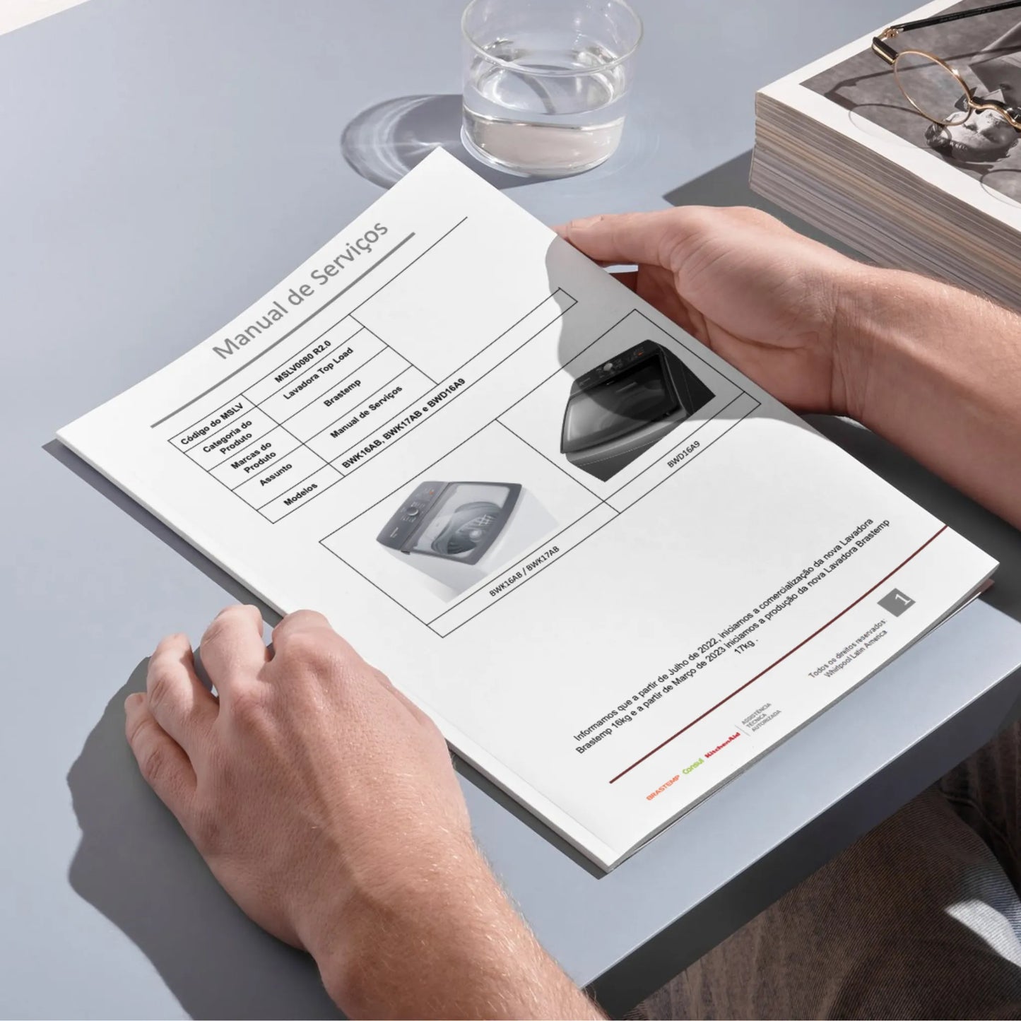 Manual Técnico de Serviços Lavadora Brastemp BWK16, BWK17, BWD16 - Baixar PDF