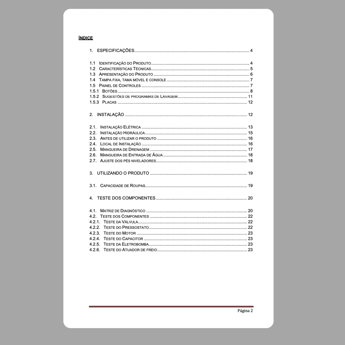 Manual Técnico de Serviços Lavadora Brastemp BWL11AB, BWL11AR, BWB11AB - Baixar PDF