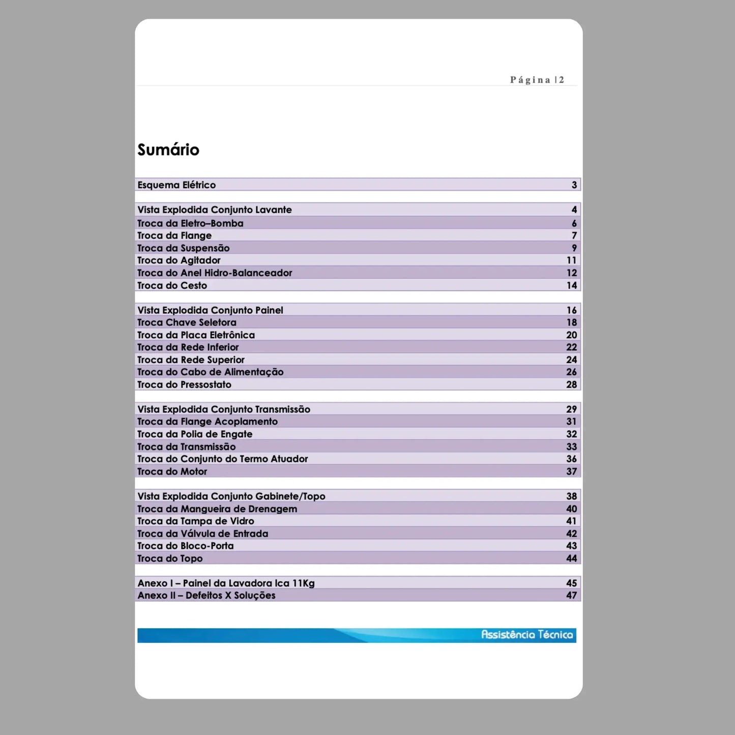 Manual Técnico de Serviços Lavadora Colormaq LCA11 - Baixar PDF Colormaq