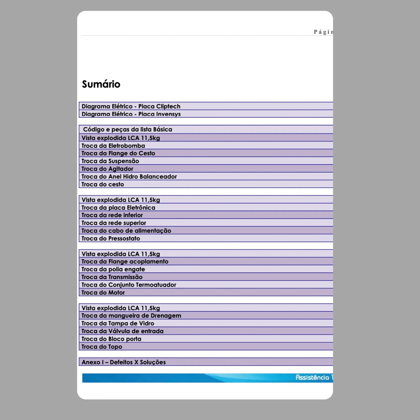 Manual Técnico de Serviços Lavadora Colormaq LCA 11,5kg - Baixar PDF Colormaq