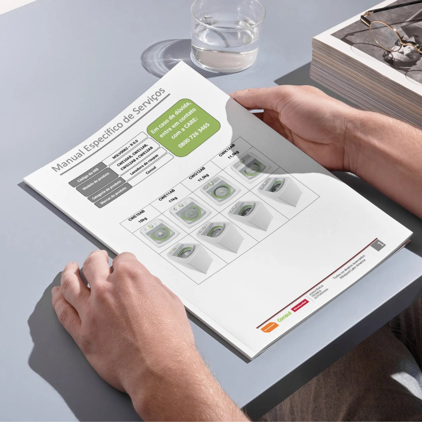 Manual Técnico de Serviços Lavadora Consul CWE10AB, CWE11AB, CWG12AB e CWK12AB - Baixar PDF