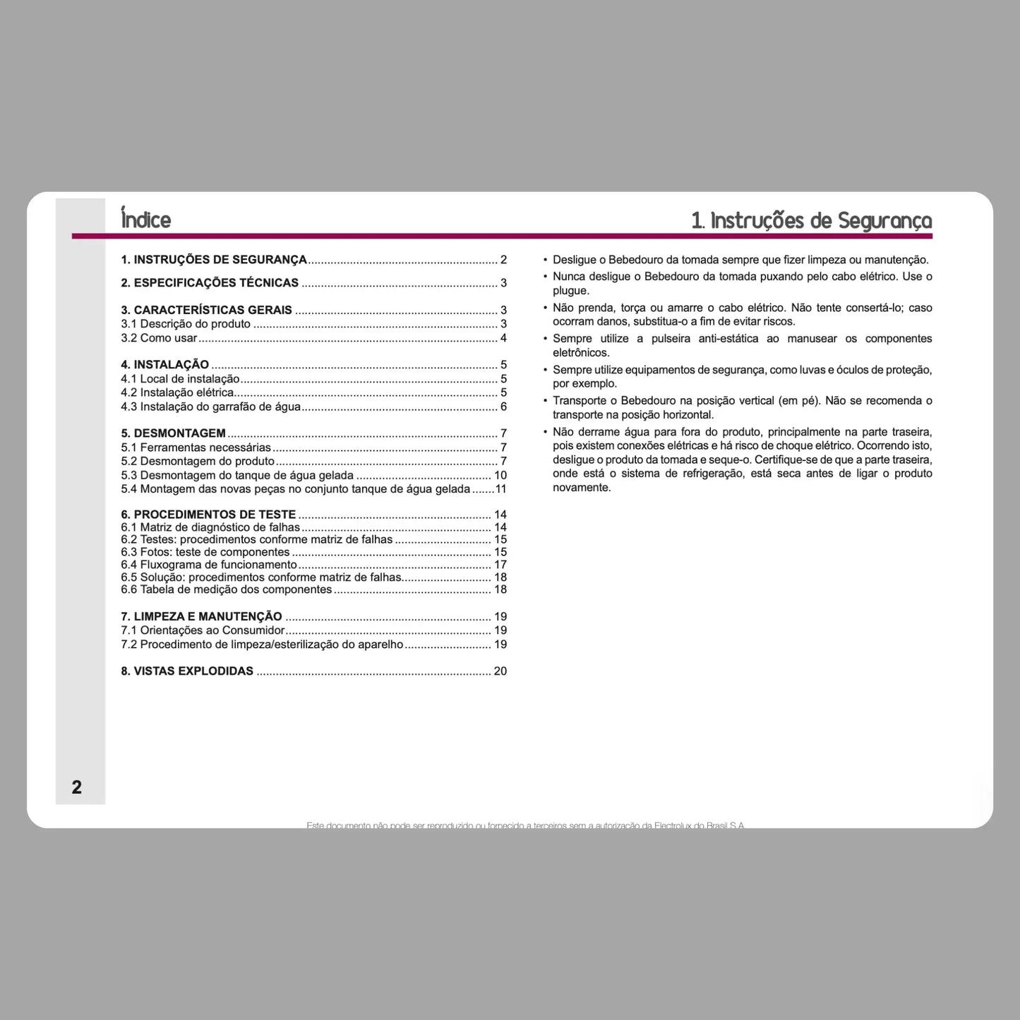 Manual Técnico de Serviços Lavadora Electrolux BE11B, BE11X - Baixar PDF Electrolux