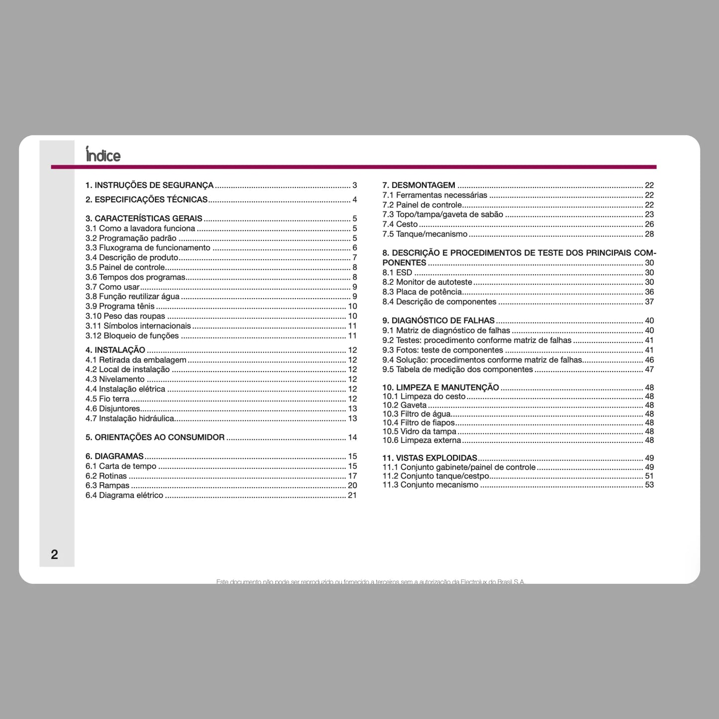 Manual Técnico de Serviços Lavadora Electrolux LAC16 e LAP16 - Baixar PDF