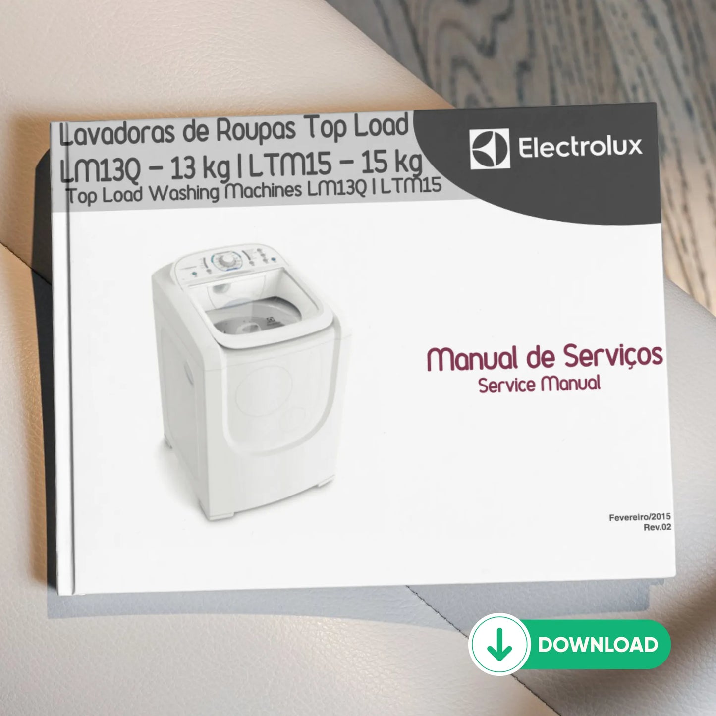 Manual Técnico de Serviços Lavadora Electrolux LM13Q, LTM15 - Baixar PDF