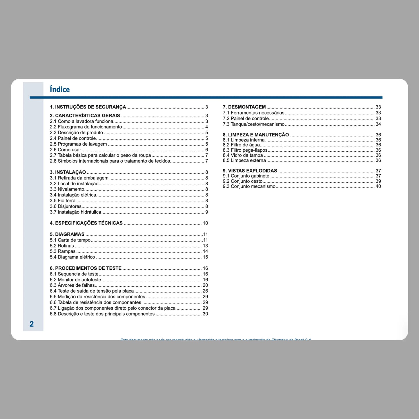 Manual Técnico de Serviços Lavadora Electrolux LTC07 - Baixar PDF