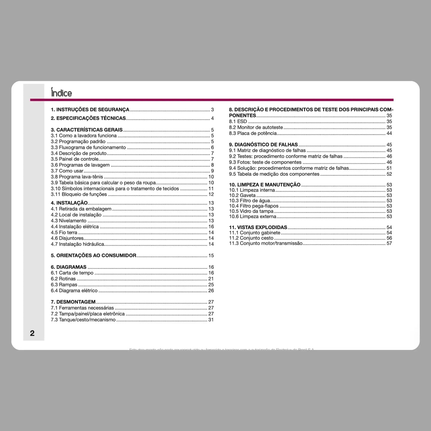 Manual Técnico de Serviços Lavadora Electrolux LTM16 - Baixar PDF Electrolux
