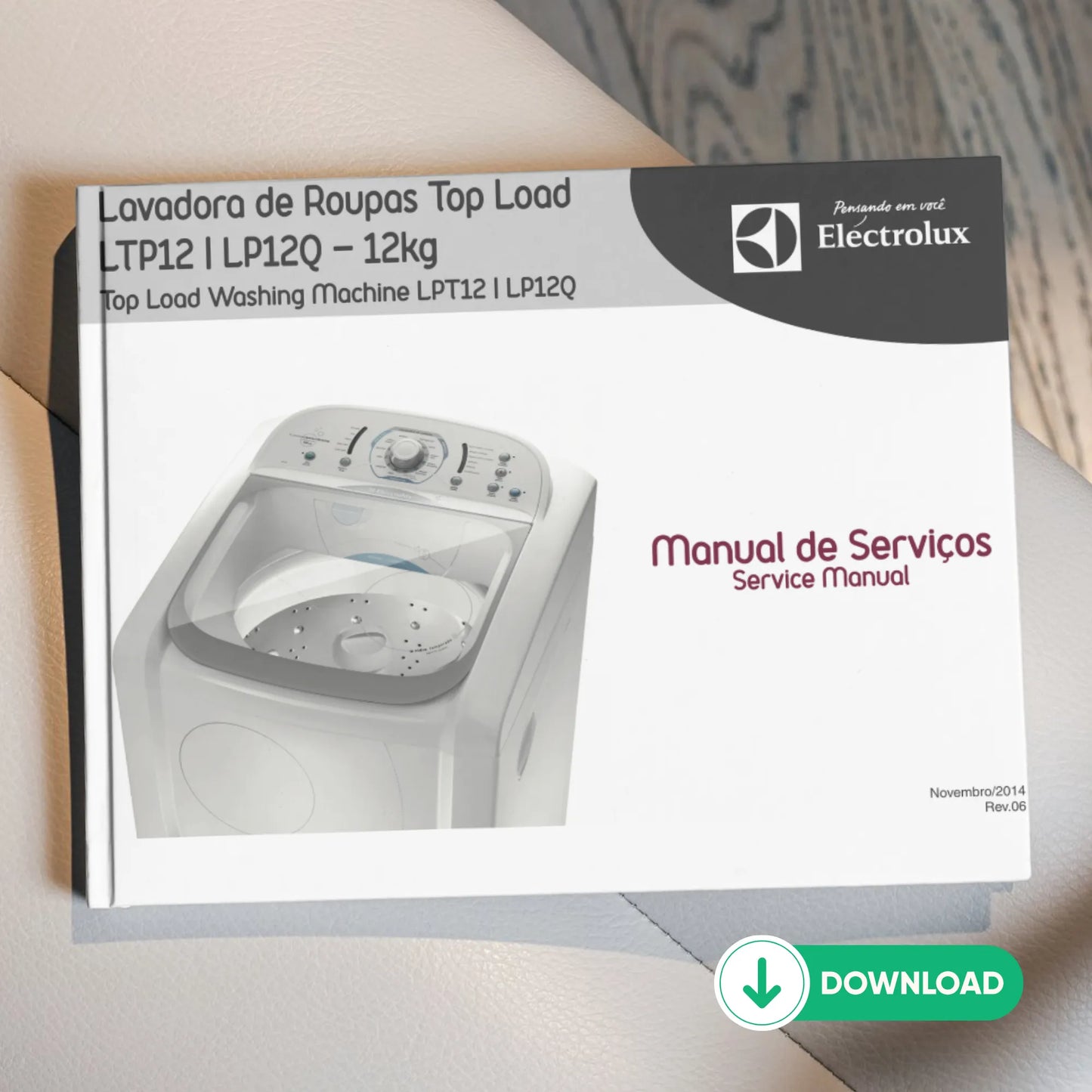 Manual Técnico de Serviços Lavadora Electrolux LTP12 e LP12Q - Baixar PDF