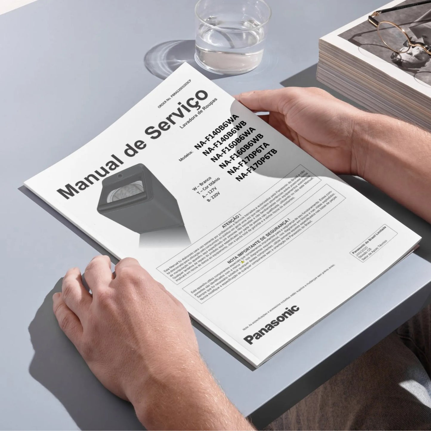 Manual Técnico de Serviços Lavadora Panasonic NA-F140B6/NA-F160B6/NA-F170P6 - Baixar PDF