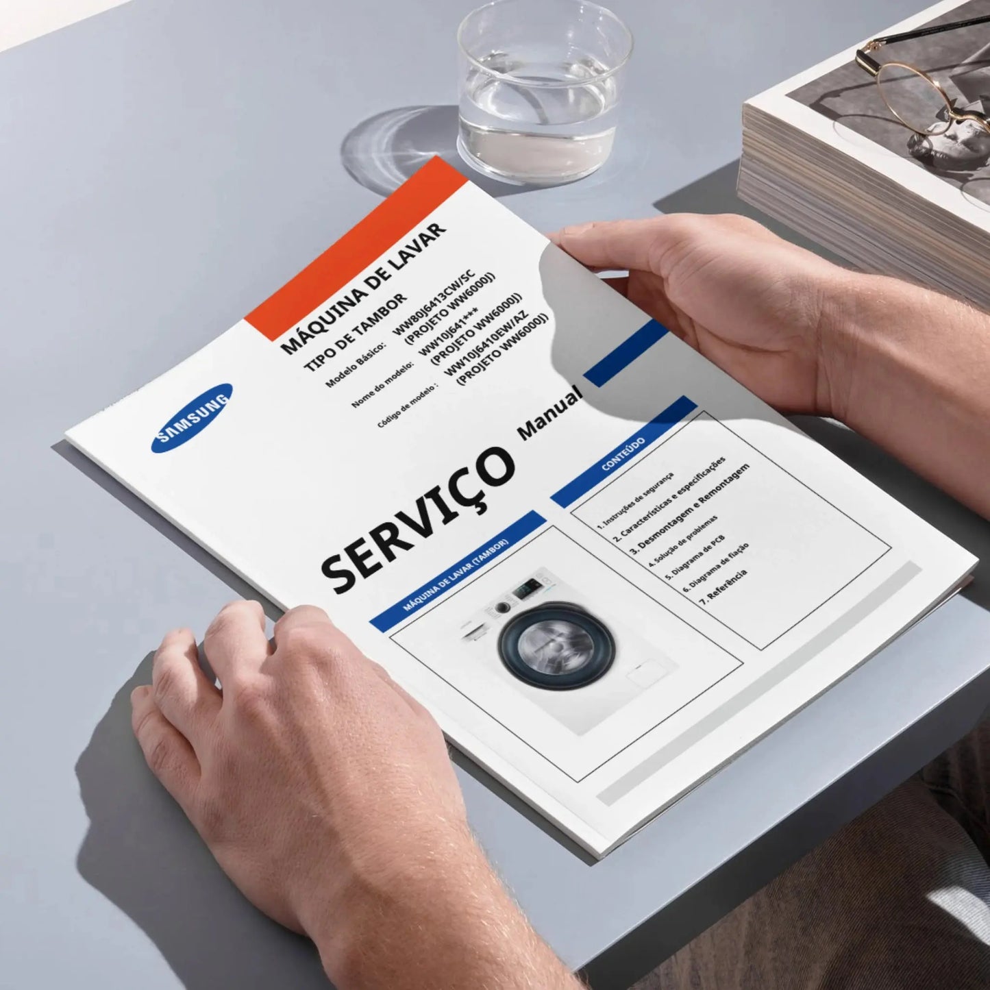 Manual Técnico de Serviços Lavadora Samsung WW10J641 - Baixar PDF Samsung
