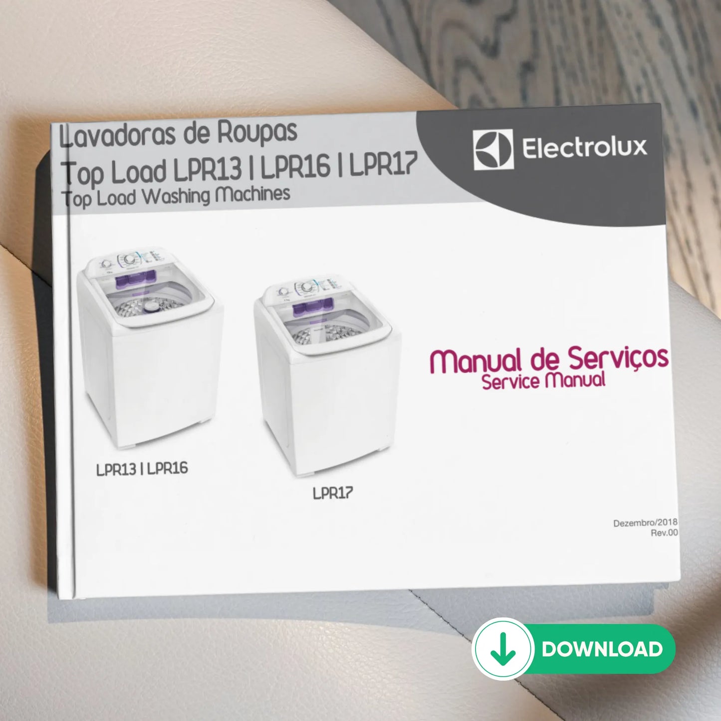 Manual Técnico de Serviços Lavadoras Electrolux LPR13, LPR16, LPR17 - Baixar PDF