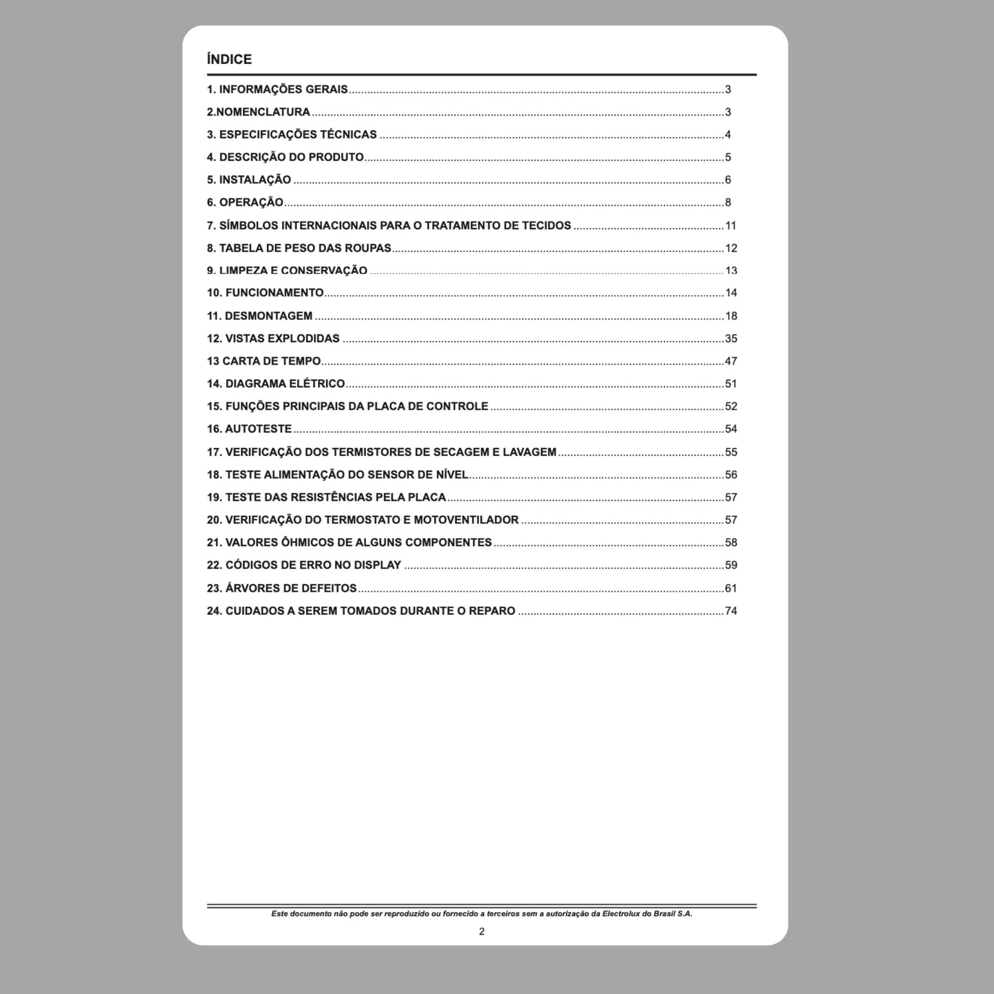 Manual Técnico de Serviços Lava e Seca Electrolux LSE11 - Baixar PDF Electrolux