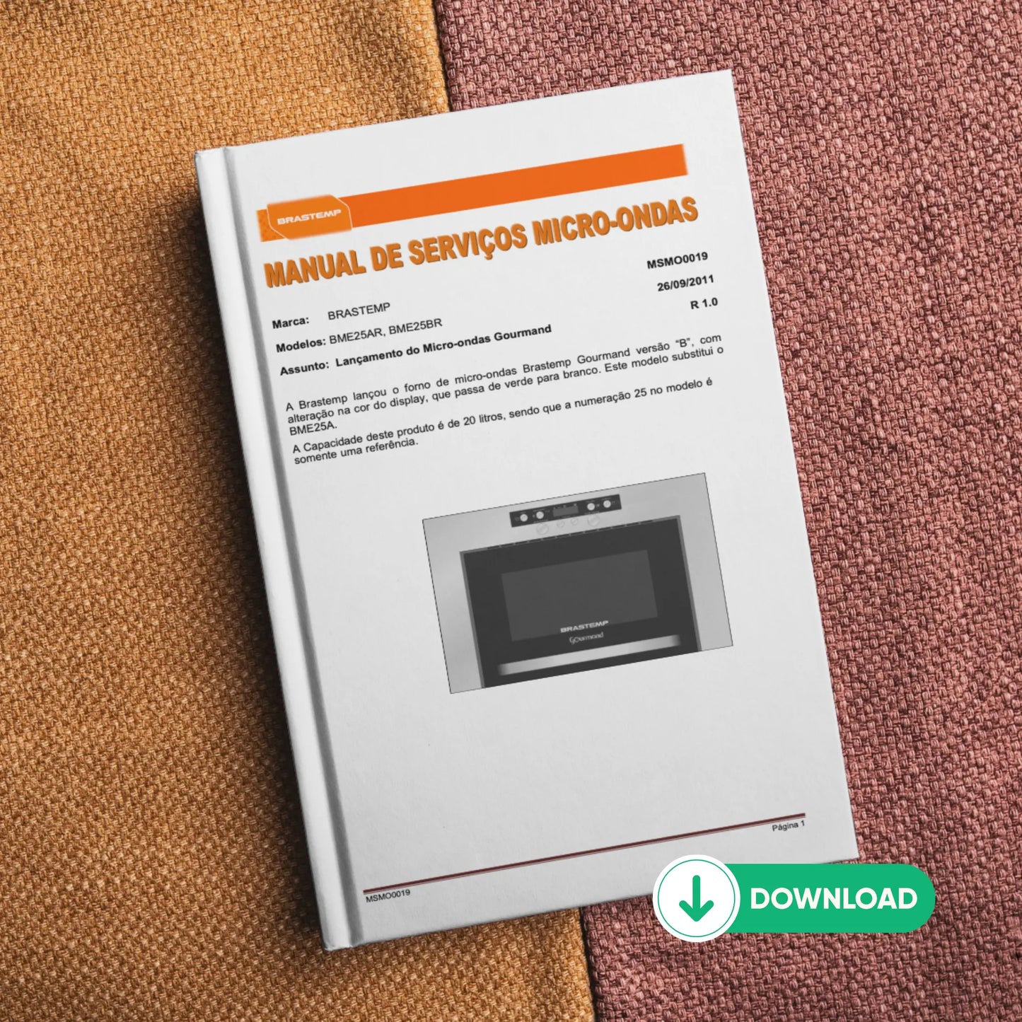 Manual Técnico de Serviços Micro-ondas Brastemp BME25AR, BME25BR - Baixar PDF