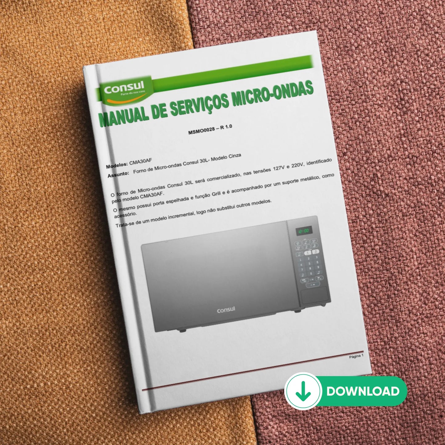 Manual técnico de servicio del microondas Consul CMA30AF - Descargar PDF