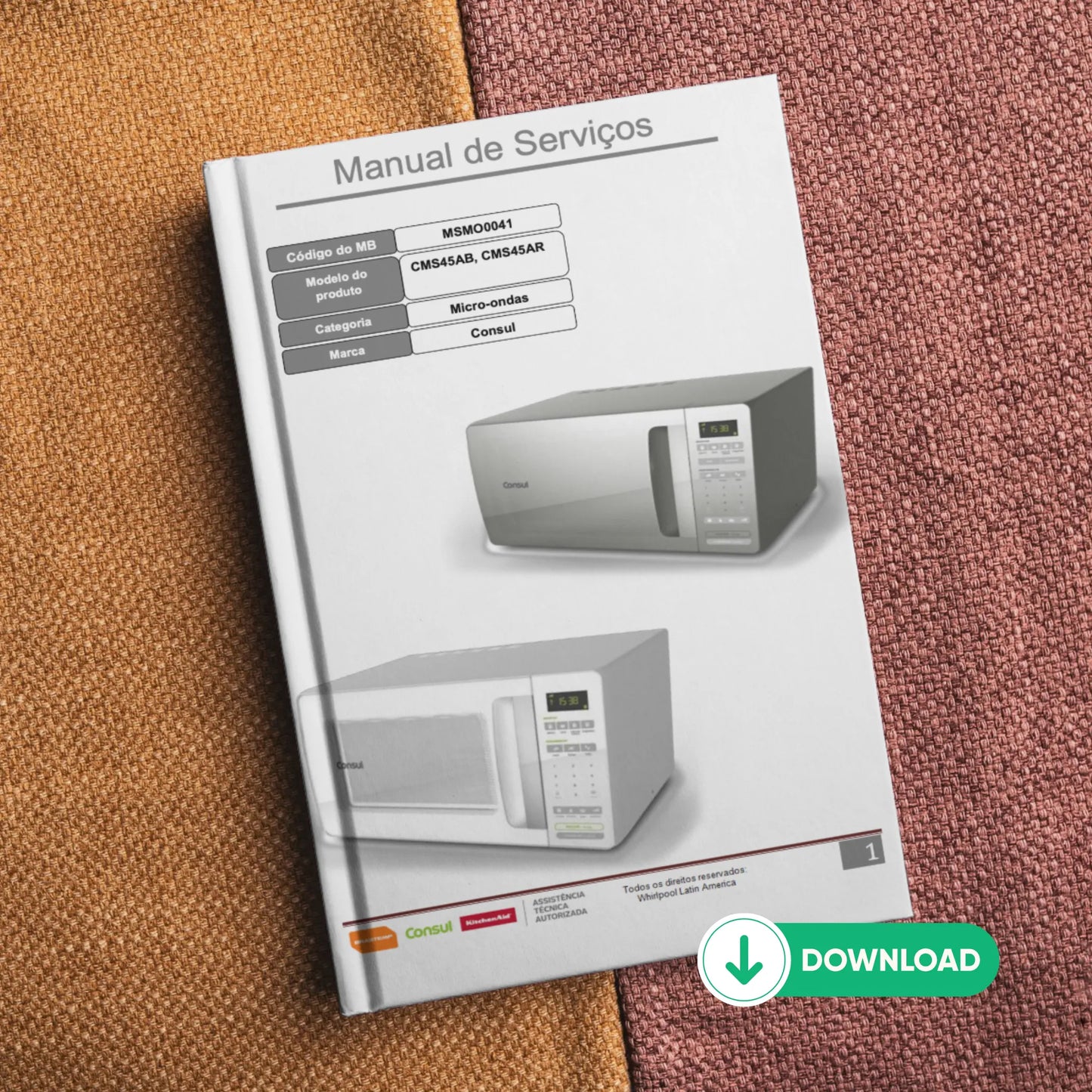 Manual Técnico de Serviços Micro-ondas Consul CMS45AB e CMS45AR - Baixar PDF