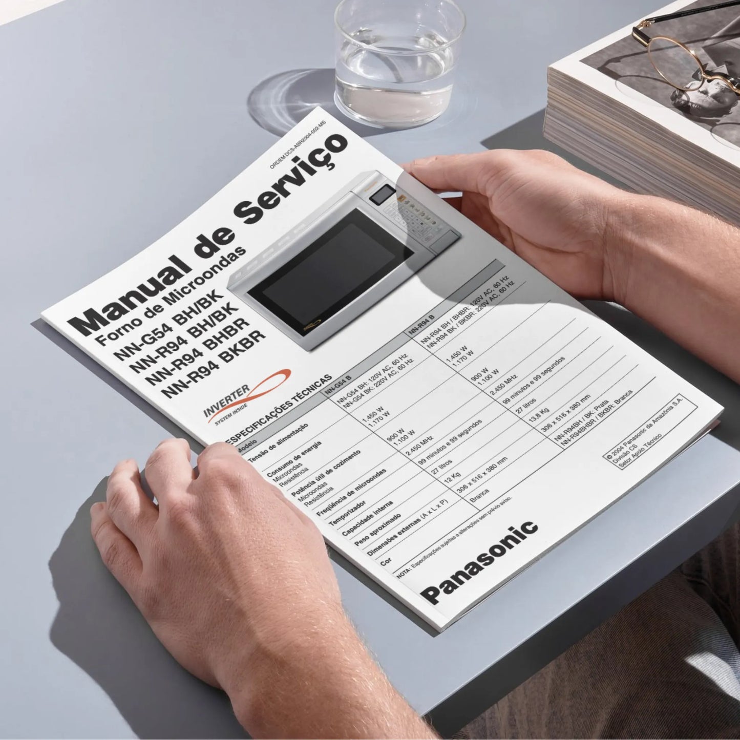Manual Técnico de Serviços Micro-ondas Panasonic NN-G54B, NN-R94B, NN-R94BHBR, NN-R94BKBR - Baixar PDF