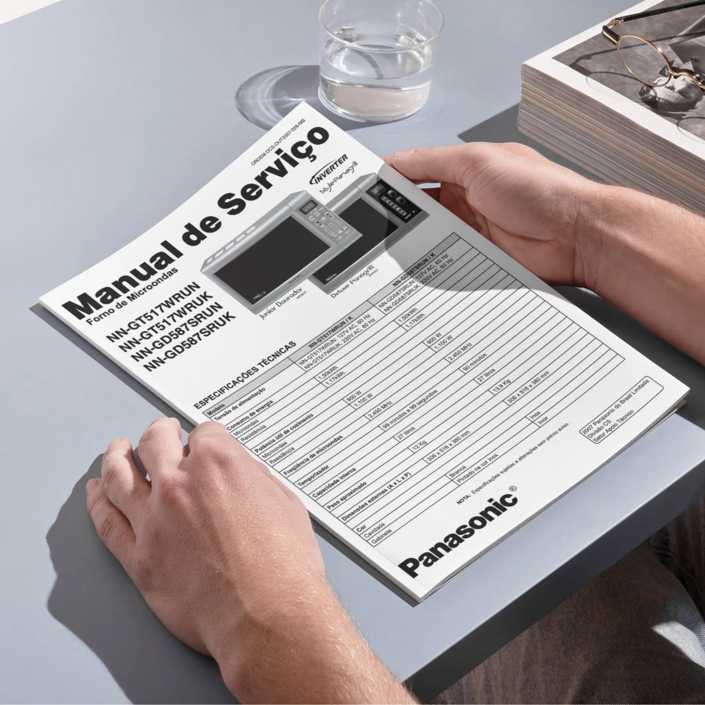 Manual Técnico de Serviços Micro-ondas Panasonic NN-GT517 e NN-GD587 - Baixar PDF
