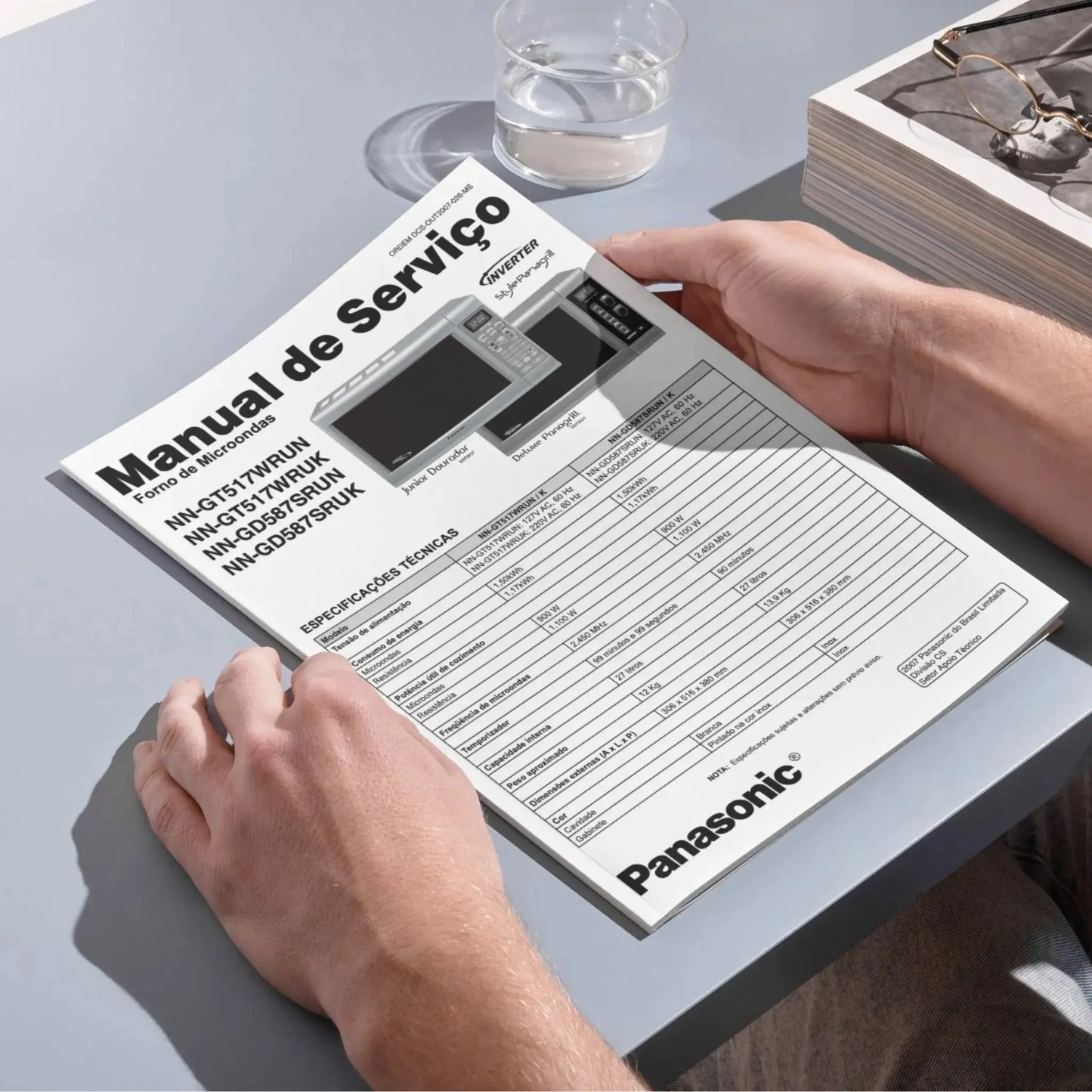 Manual Técnico de Serviços Micro-ondas Panasonic NN-GT517 e NN-GD587 - Baixar PDF Panasonic