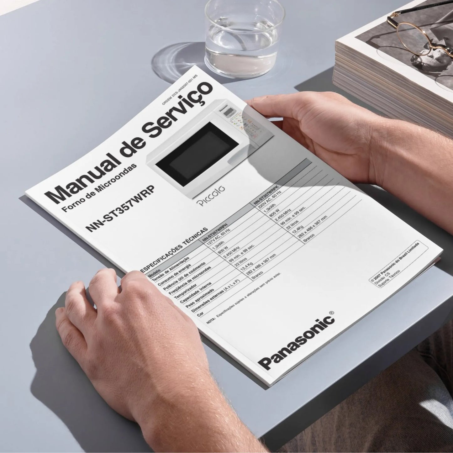 Manual de servicio técnico del horno microondas Panasonic NN-ST357WRPH/K - Descargar PDF