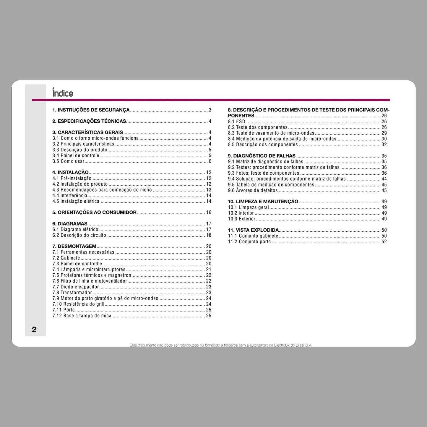 Manual Técnico de Serviços Microondas Electrolux MB38T: Baixar PDF Electrolux