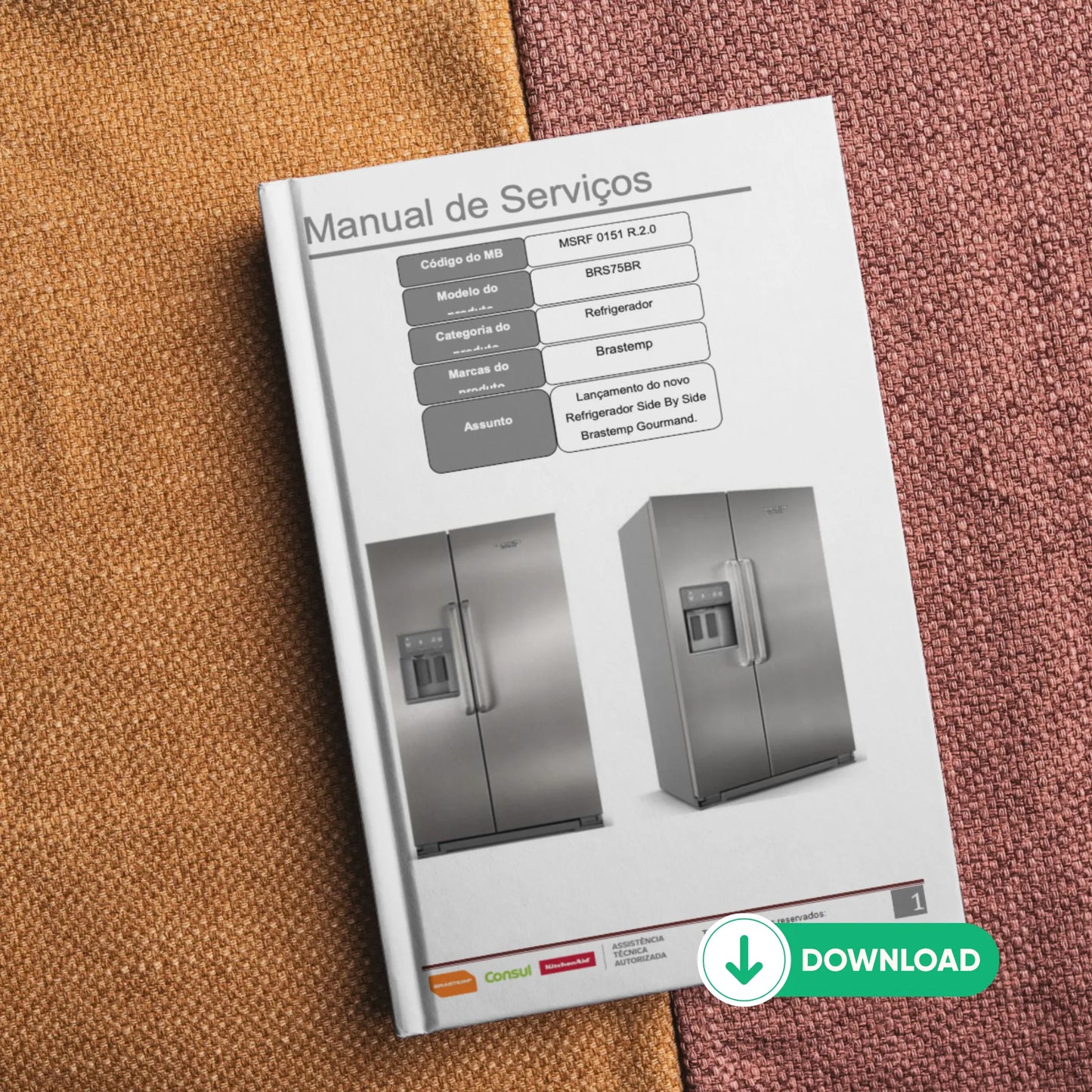 Manual Técnico de Serviços Refrigerador Brastemp BRS75BR - Baixar PDF