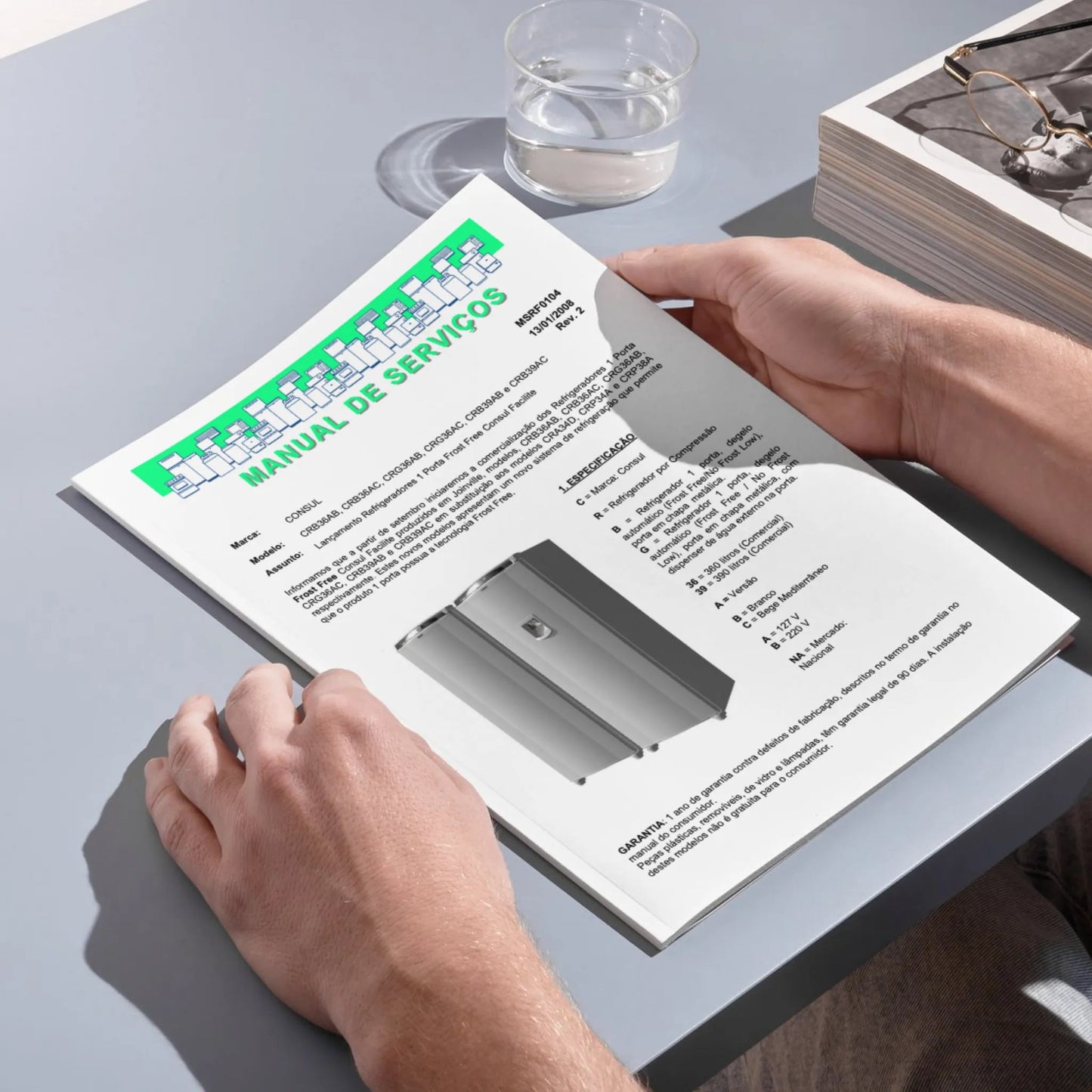 Manual Técnico de Serviços Refrigerador Consul CRB36AB/AC, CRG36AB/AC, CRB39AB - Baixar PDF Consul