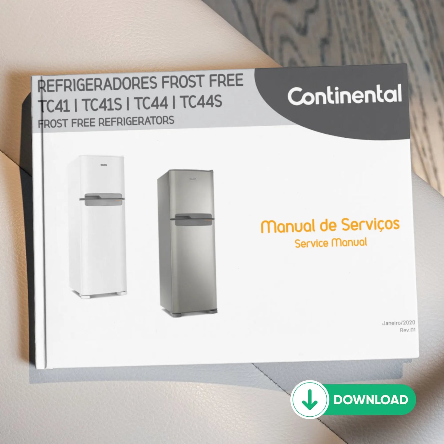 Manual Técnico de Serviços Refrigerador Continental TC41, TC41S, TC44, TC44S - Baixar PDF