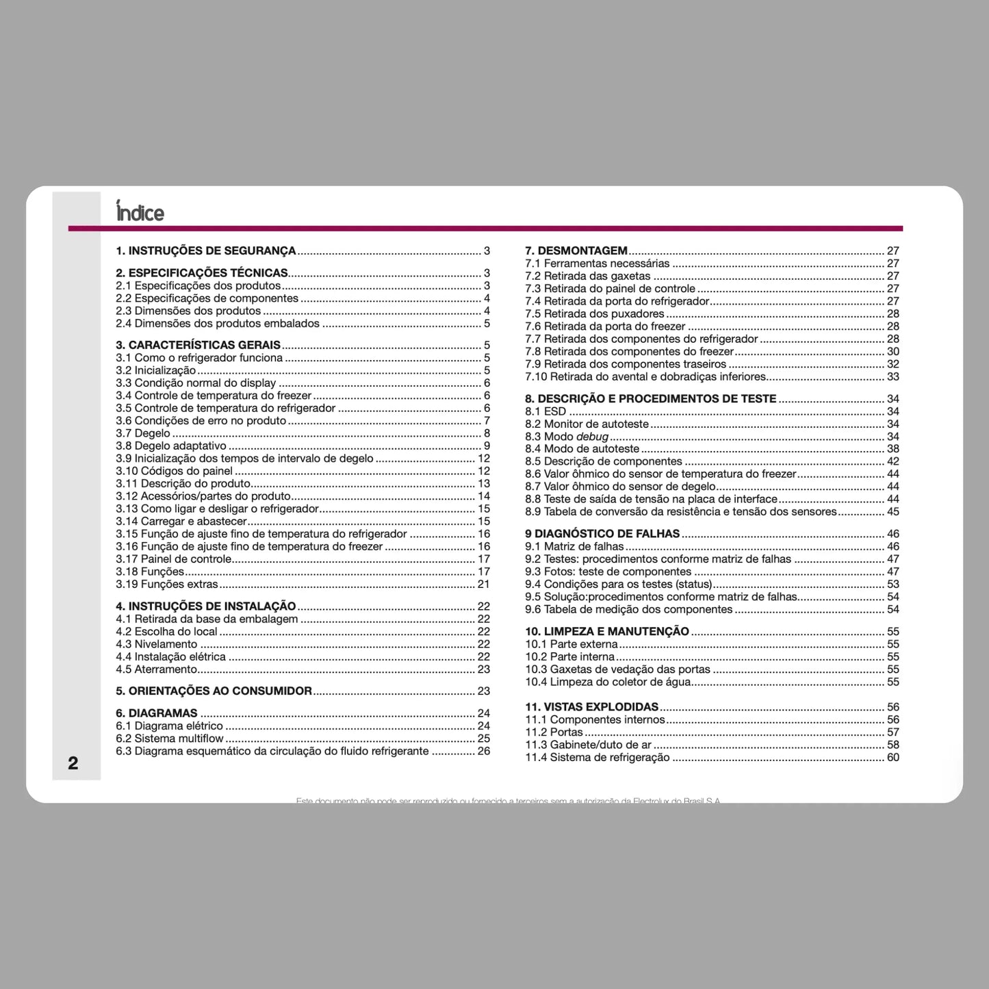 Manual Técnico de Serviços Refrigerador Electrolux DB52, DB52X - Baixar PDF Electrolux
