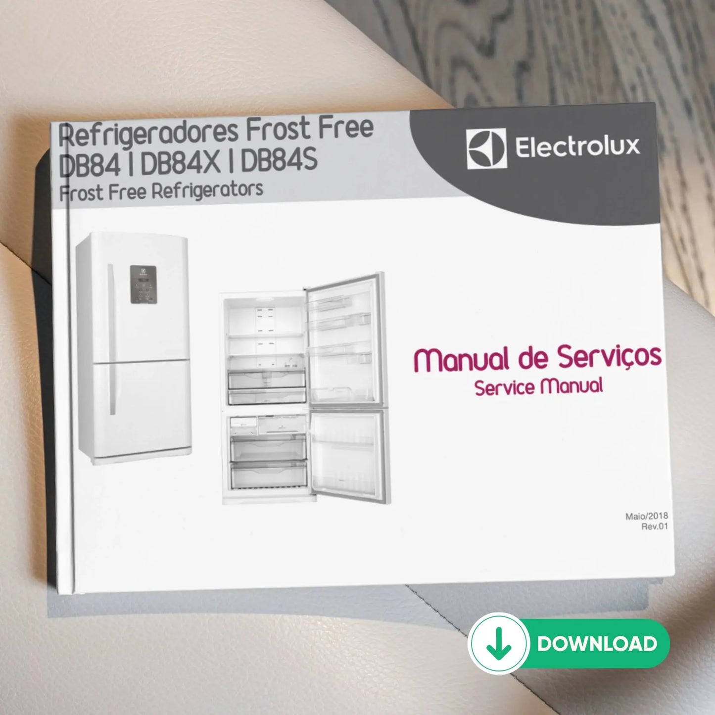 Manual Técnico de Serviços Refrigerador Electrolux DB84, DB84X, DB84S - Baixar PDF Electrolux